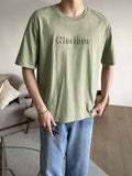 TRYESS-2024 NEW TRENDS MEN'S FASHION OUTFITS Men Cotton Letter Pattern Tee