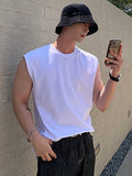 TRYESS-2024 NEW TRENDS MEN'S FASHION OUTFITS Men Cotton Solid Tank OUTFITS