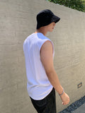 TRYESS-2024 NEW TRENDS MEN'S FASHION OUTFITS Men Cotton Solid Tank OUTFITS