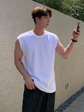 TRYESS-2024 NEW TRENDS MEN'S FASHION OUTFITS Men Cotton Solid Tank OUTFITS