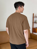 TRYESS-2024 NEW TRENDS MEN'S FASHION OUTFITS Men Solid Round Neck Tee