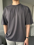 TRYESS-2024 NEW TRENDS MEN'S FASHION OUTFITS Men Cotton Solid Drop Shoulder Tee