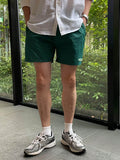 TRYESS-2024 MEN'S CASUAL OUTFITS Men Letter Patched Detail Drawstring Waist Shorts