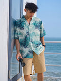 TRYESS-2024 NEW TRENDS MEN'S FASHION OUTFITS Men's Summer Beach Short Sleeve Shirt With Paisley Print