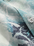 TRYESS-2024 NEW TRENDS MEN'S FASHION OUTFITS Men's Summer Beach Short Sleeve Shirt With Paisley Print