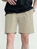 TRYESS-2024 MEN'S CASUAL OUTFITS Men's Summer Solid Color Casual Loose Khaki Shorts