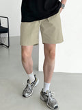 TRYESS-2024 MEN'S CASUAL OUTFITS Men's Summer Solid Color Casual Loose Khaki Shorts