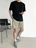 TRYESS-2024 MEN'S CASUAL OUTFITS Men's Summer Solid Color Casual Loose Khaki Shorts