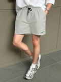 TRYESS-2024 MEN'S CASUAL OUTFITS Men's Loose Fit Casual Shorts With Drawstring Waist, Letter Print And Pockets