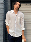 TRYESS-2024 NEW TRENDS MEN'S FASHION OUTFITS Men Solid Color Daily Wear Spring/Summer Shirt