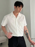 TRYESS-2024 NEW TRENDS MEN'S FASHION OUTFITS Men's Summer Solid Color Pocket Short Sleeve Casual Shirt