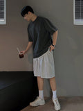 TRYESS-2024 MEN'S CASUAL OUTFITS Men's Loose Fit Solid Color Shorts With Pockets, Summer