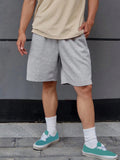 TRYESS-2024 MEN'S CASUAL OUTFITS Men's Solid Color Knee-Length Casual Shorts With Pockets