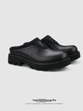 Tryess- Minority Design Black Derby Slippers NA622