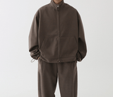 Tryess-TRY No. 4453 ZIP-UP COLLAR JK & WIDE SWEATPANTS