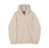 Tryess-TRY No. 3348 HALF ZIP-UP FLEECE HOODIE