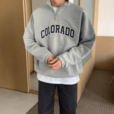 Tryess-TRY No. 4100 HALF ZIP-UP COLORADO TUTryess-TRYLENECK SWEATER