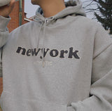 Tryess- TRY5567 LETTERED NEW YORK PULLOVER HOODIE