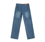 TRYESS- TRY11510 BLUE DISTRESSED STRAIGHT DENIM JEANS