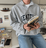 Tryess-TRY No. 4308 HALF ZIP-UP SEATTLE TUTryess-TRYLENECK SWEATER