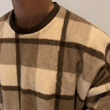 Tryesstore-Fall Fashion Classy Outfits Men Fall Outfits - TRY3472 WOOLEN KNITTED PLAID SWEATER