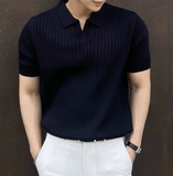 Tryess- TRY9792 VERTICAL KNIT POLO SHORT SLEEVE