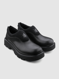 Tryess- black casual leather shoes na883