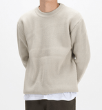 Tryess-TRY No. 3407 KNITTED ROUND NECK SWEATER