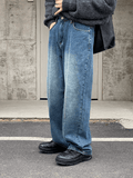 TRYESS- TRY6416 DENIM BLUE WIDE STRAIGHT JEANS