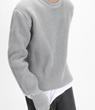 Tryess-TRY No. 3407 KNITTED ROUND NECK SWEATER