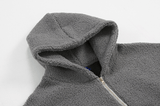 Tryess-TRY No. 3348 HALF ZIP-UP FLEECE HOODIE