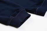 Tryess-TRY No. 3176 NAVY BLUE CREWNECK SWEATER