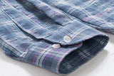 Tryess- TRY4405 BLUE PLAID COLLAR SHIRT