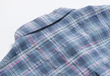 Tryess- TRY4405 BLUE PLAID COLLAR SHIRT