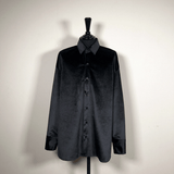 Tryess-TRY No. 2521 VELVET BUTTON UP COLLAR SHITryess-TRY