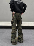 Tryess- Baggy Pockets Cargo Pants