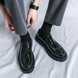 Tryess- Beon Flatform Patent Tassel Loafers