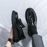 Tryess- Beon Flatform Patent Tassel Loafers