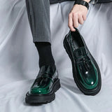 Tryess- Beon Flatform Patent Tassel Loafers