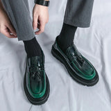 Tryess- Beon Flatform Patent Tassel Loafers