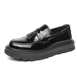 Tryess- Beon Flatform Patent Tassel Loafers