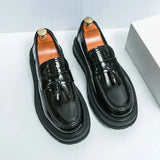 Tryess- Beon Flatform Patent Tassel Loafers