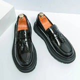 Tryess- Beon Flatform Patent Tassel Loafers