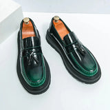 Tryess- Beon Flatform Patent Tassel Loafers