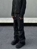 Tryess- Black Slim Fit Cargo Pants