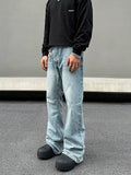 Tryess- Blue Cleanfit Flared Denim Pants