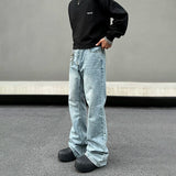 Tryess- Blue Cleanfit Flared Denim Pants