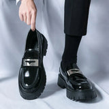 Tryess- Bugaksan Metal Badge Chunky Patent Loafers