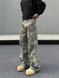 Tryess- Camouflage Cargo Multi-pocket Pants