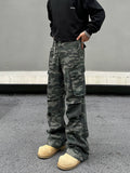 Tryess- Camouflage Cargo Pocket Pants